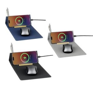 BLACE - CHANGE ZERO Recycled PU 15W Wireless Mousepad & Desk Organizer